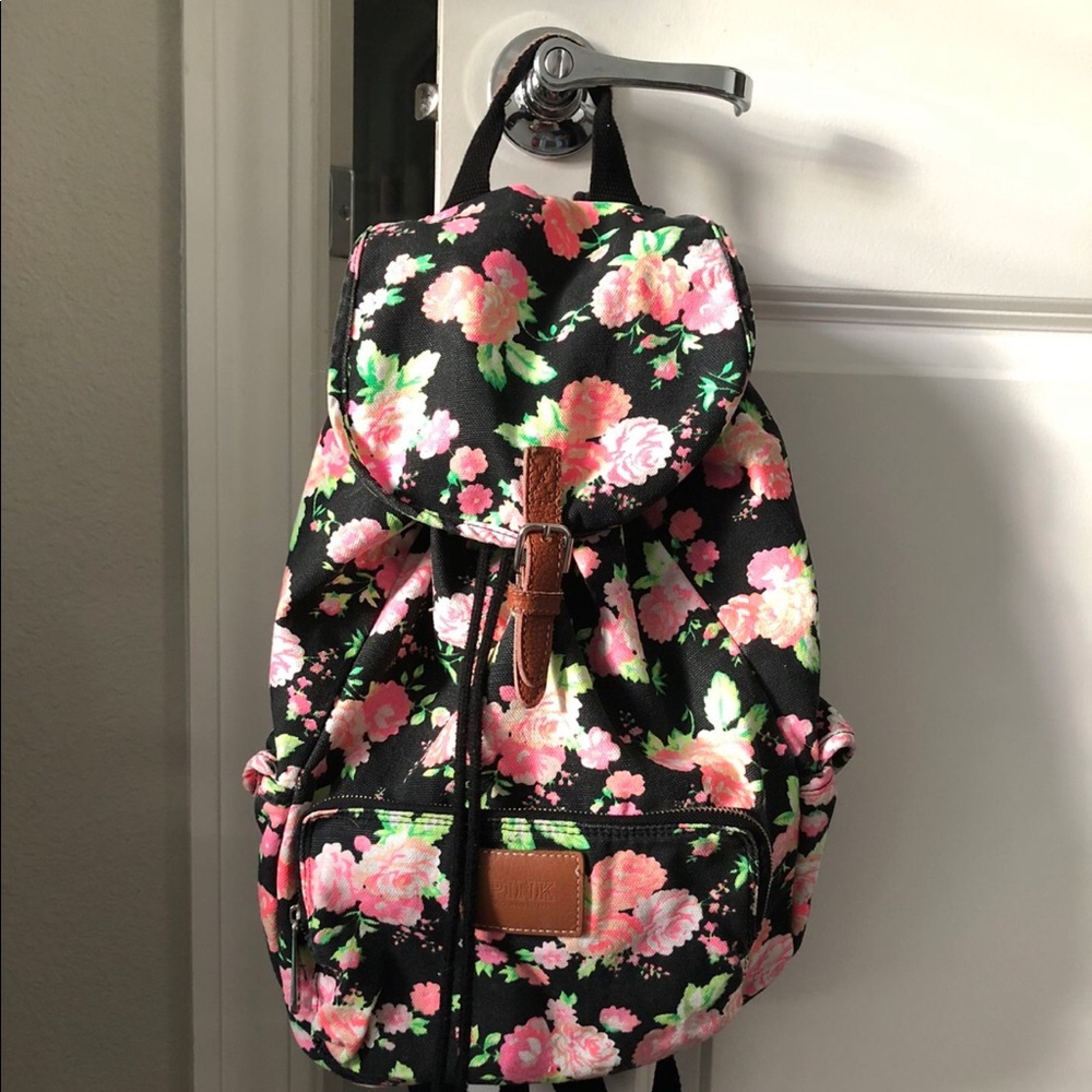 Victoria’s Secret Love Pink Floral Backpack